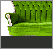 Single Green Couch Cleaned by PureGreen